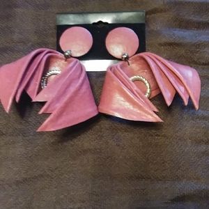 Leather Clip On Earrings
